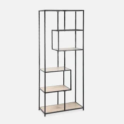 Open wandkast metaal asymmetrisch 6 vakken 77cm