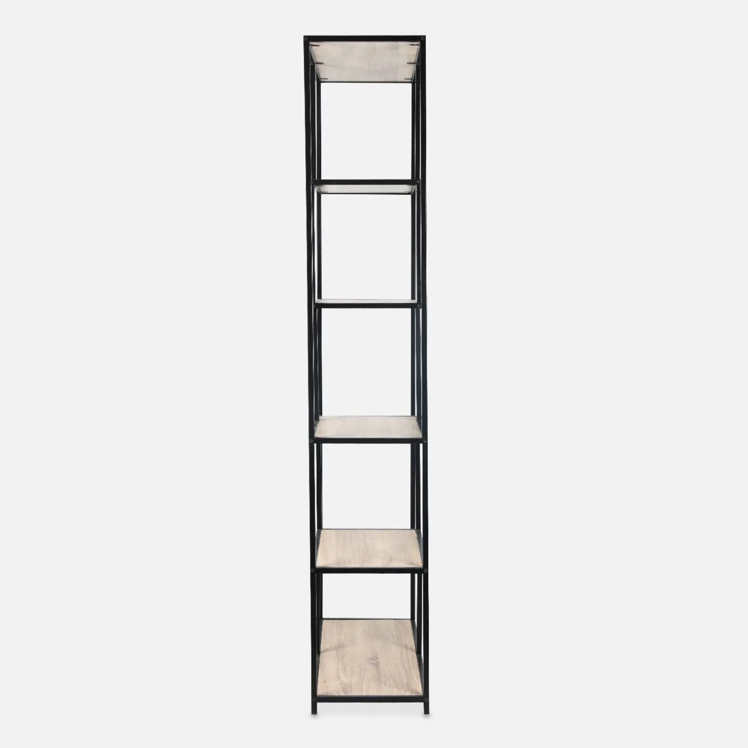 Open wandkast metaal asymmetrisch 6 vakken 77cm