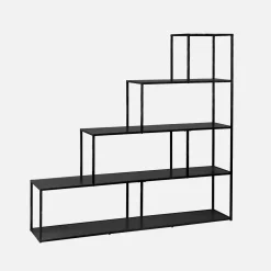 Open wandkast trapvorm 4 niveaus metaal 160cm