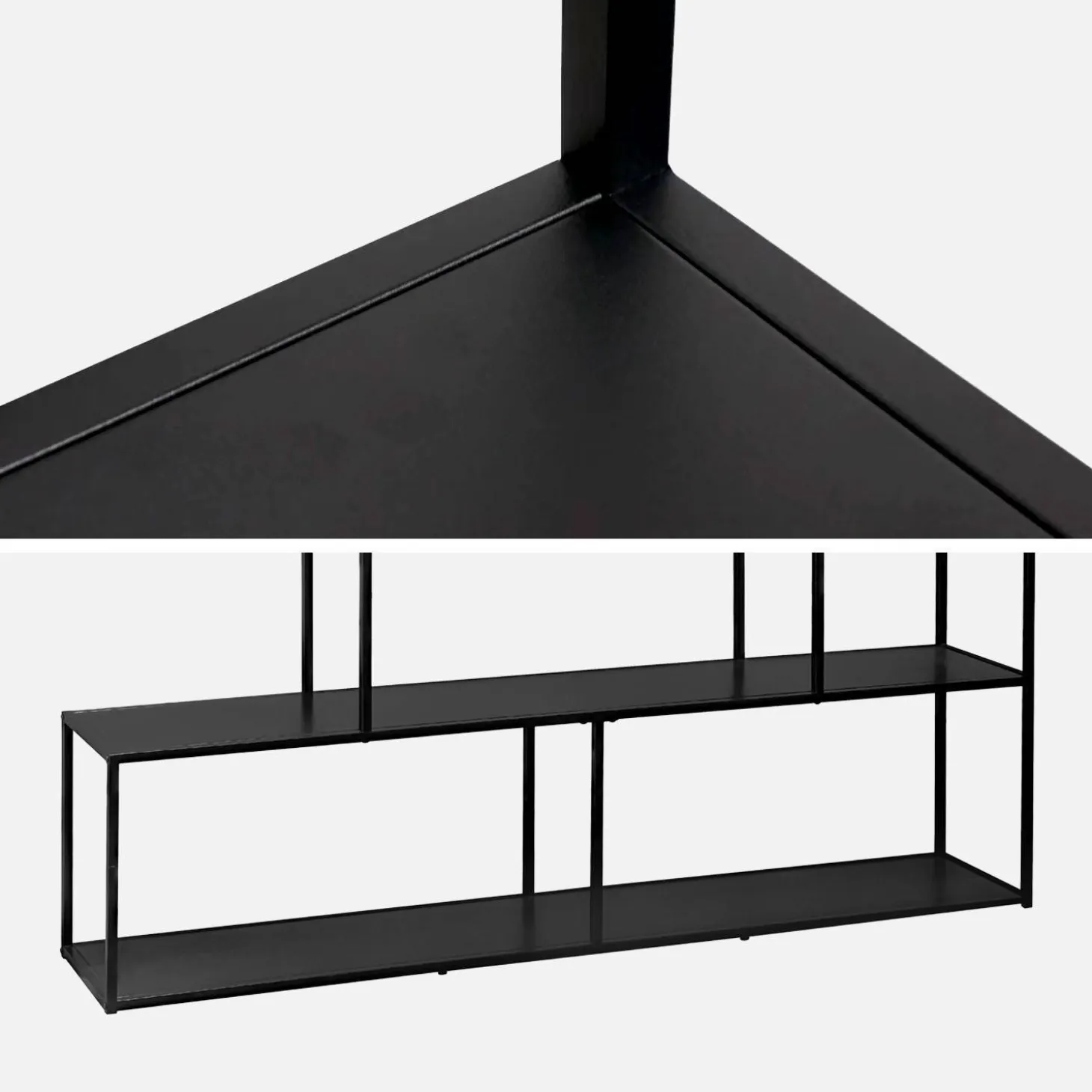 Open wandkast trapvorm 4 niveaus metaal 160cm