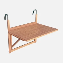 Opklapbare balkontafel hout rechthoekig 70x50cm