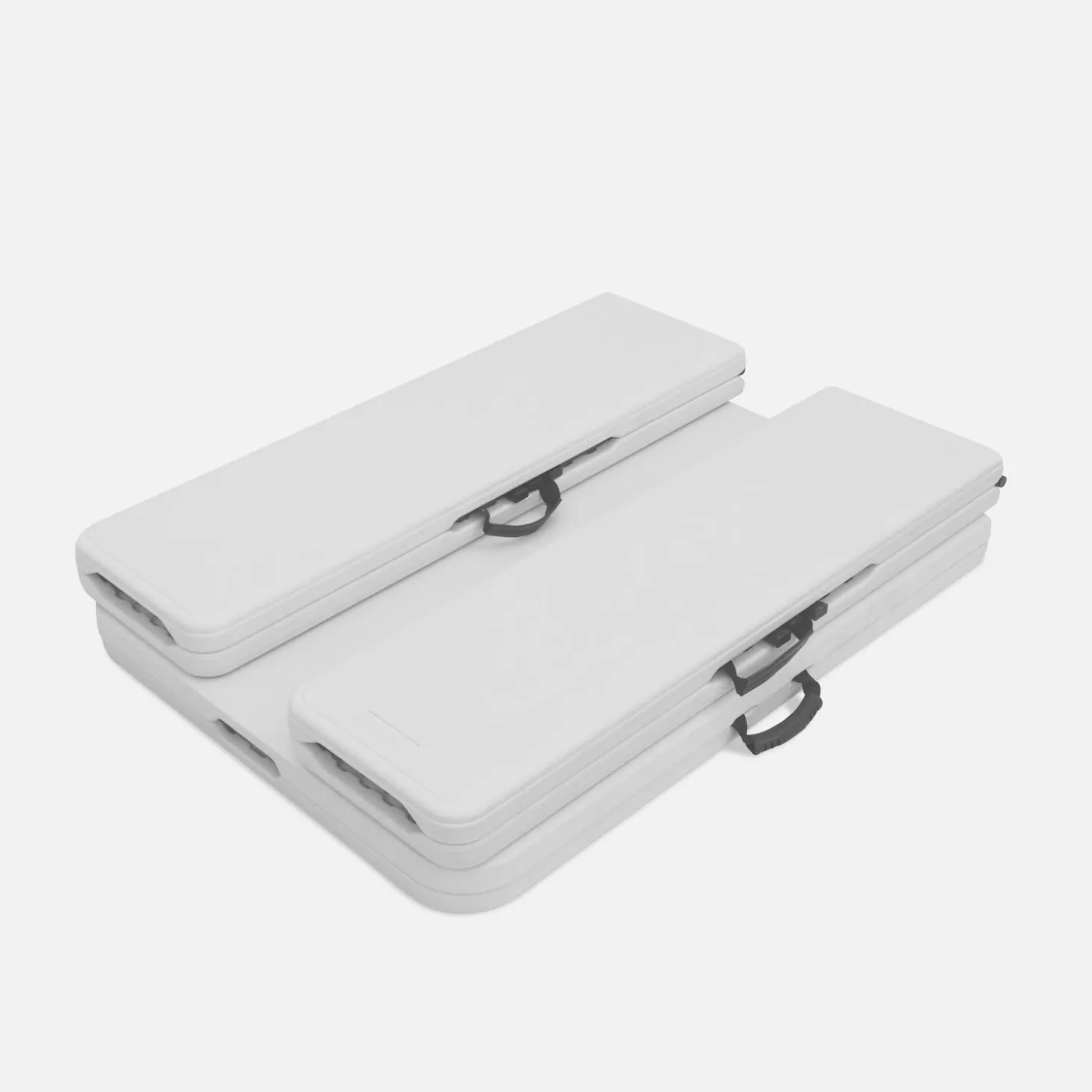 Opklapbare kunststof receptietafel + bank