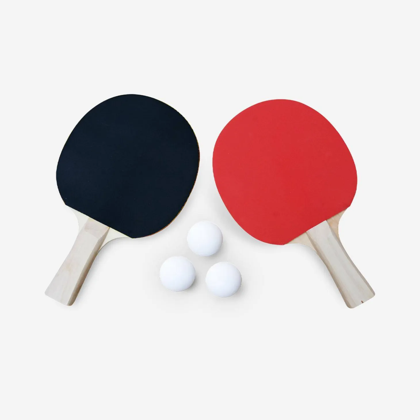 Opklapbare tafeltennistafel voor buiten met 4 rackets en 6 balletjes