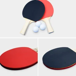 Opklapbare tafeltennistafel voor buiten met 4 rackets en 6 balletjes