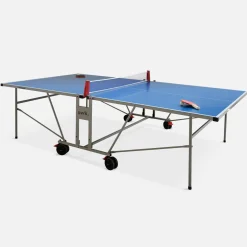 Opklapbare tafeltennistafel voor buiten met 4 rackets en 6 balletjes