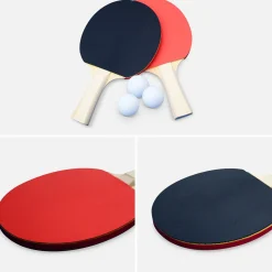 Opklapbare tafeltennistafel voor binnen, 4 rackets en 6 ballen