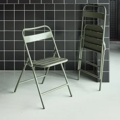 Opklapbare tuinstoelen metaal (set van 2)