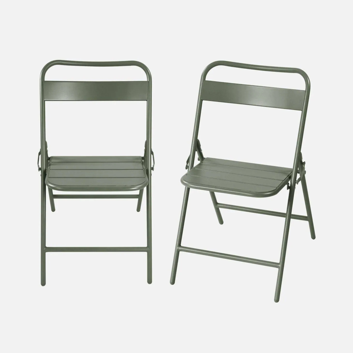 Opklapbare tuinstoelen metaal (set van 2)