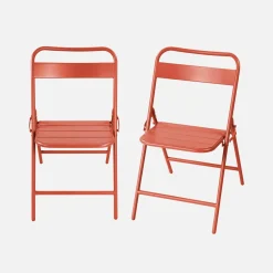 Opklapbare tuinstoelen metaal (set van 2)