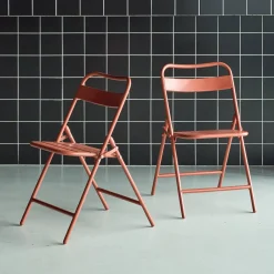 Opklapbare tuinstoelen metaal (set van 2)