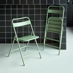 Opklapbare tuinstoelen metaal (set van 2)