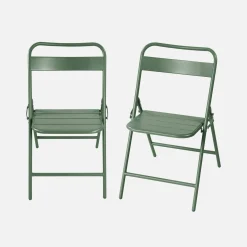 Opklapbare tuinstoelen metaal (set van 2)