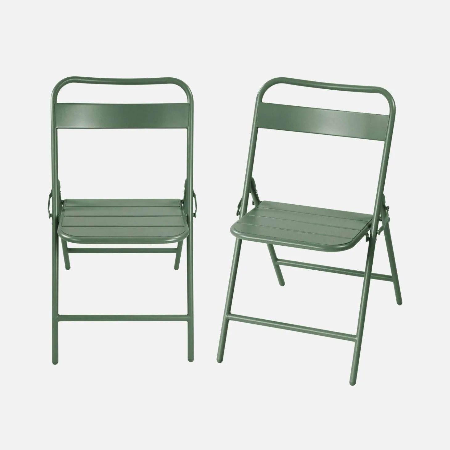 Opklapbare tuinstoelen metaal (set van 2)
