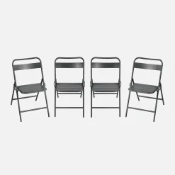 Opklapbare tuinstoelen metaal (set van 4)