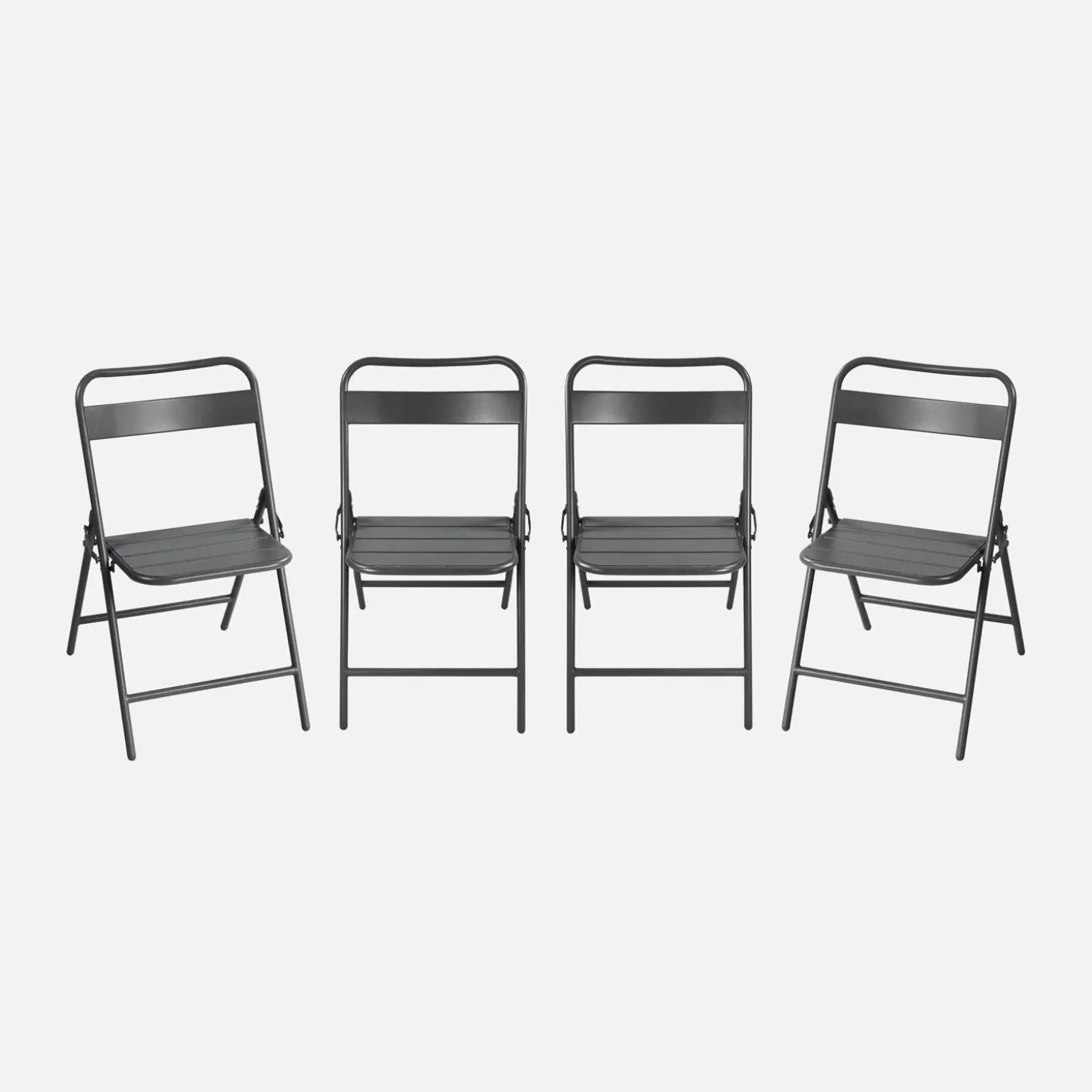Opklapbare tuinstoelen metaal (set van 4)
