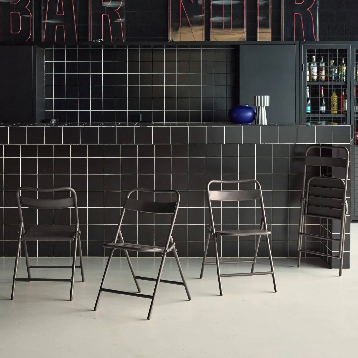 Opklapbare tuinstoelen metaal (set van 4)