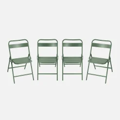 Opklapbare tuinstoelen metaal (set van 4)