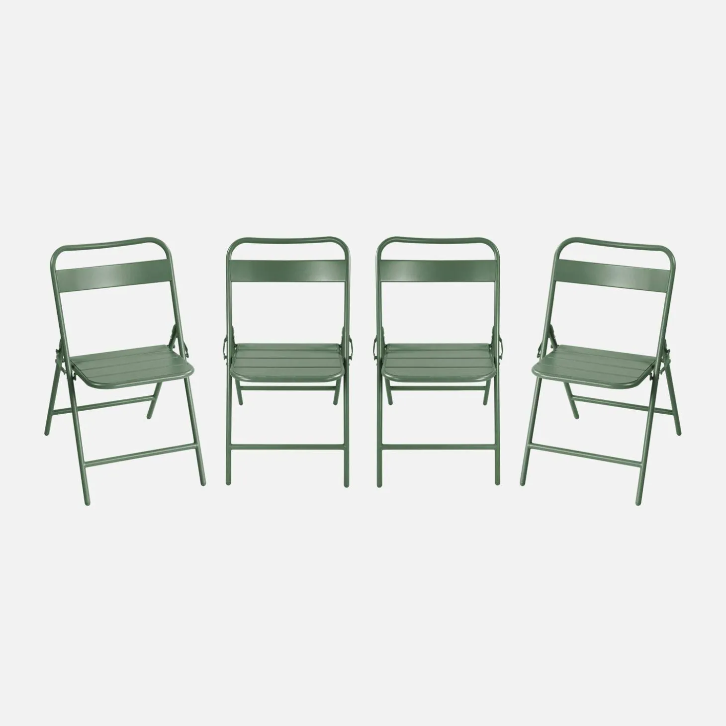 Opklapbare tuinstoelen metaal (set van 4)