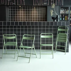Opklapbare tuinstoelen metaal (set van 4)
