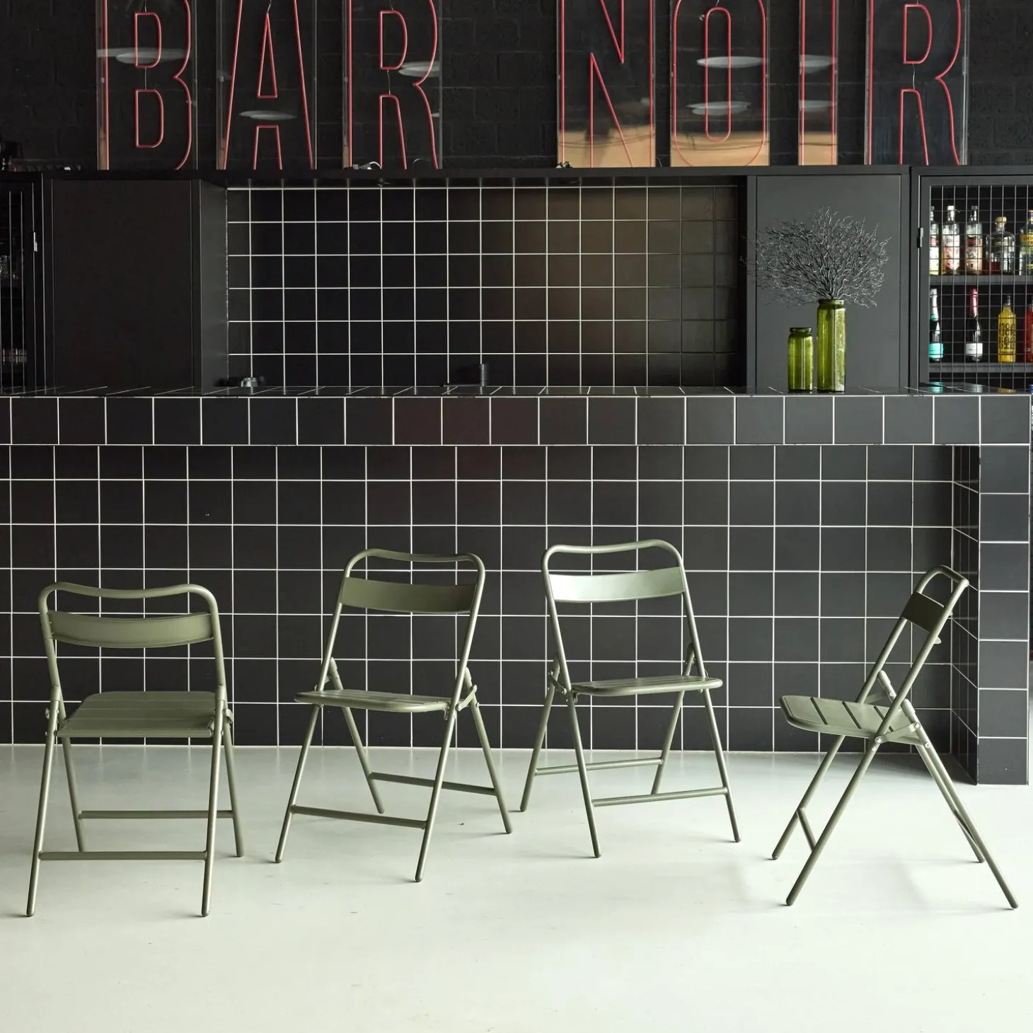 Opklapbare tuinstoelen metaal (set van 4)