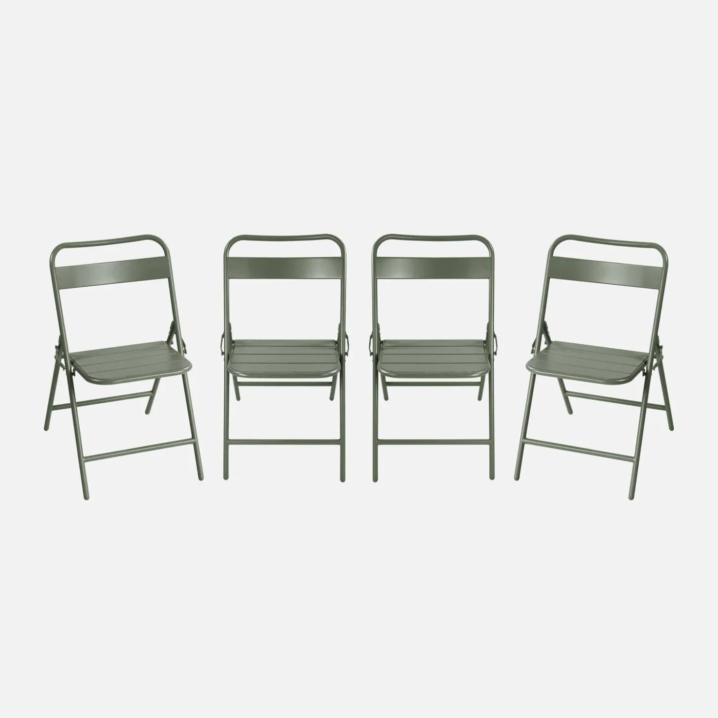 Opklapbare tuinstoelen metaal (set van 4)