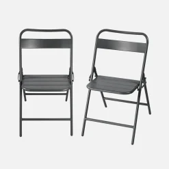 Opklapbare tuinstoelen metaal (set van 2)