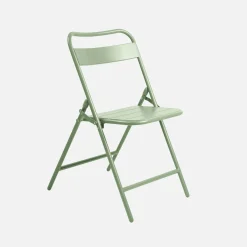 Opklapbare tuintafel met 6 opklapbare stoelen metaal