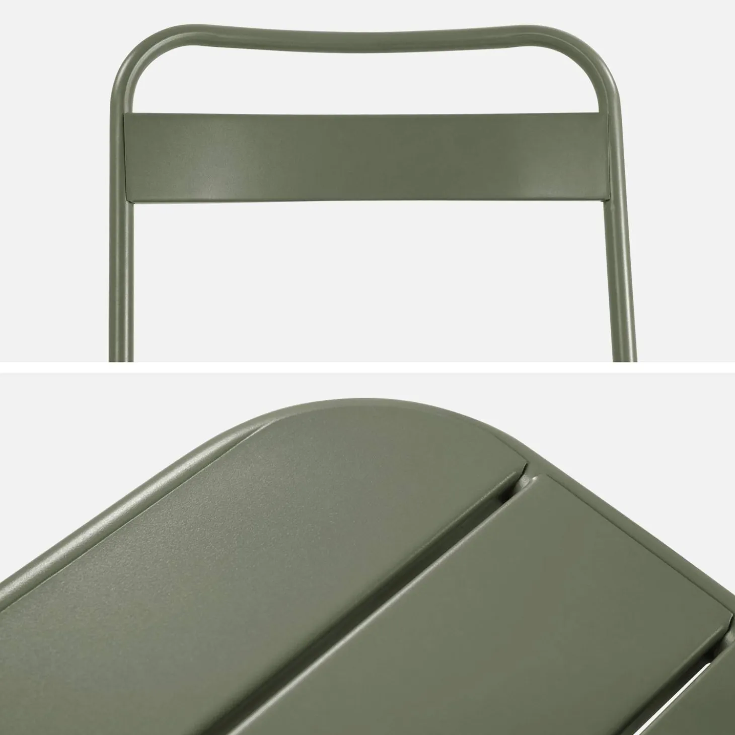 Opklapbare tuintafel met 6 opklapbare stoelen metaal