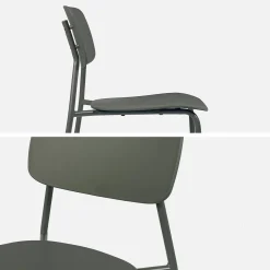 Opklapbare tuintafel + 6 stoelen metaal