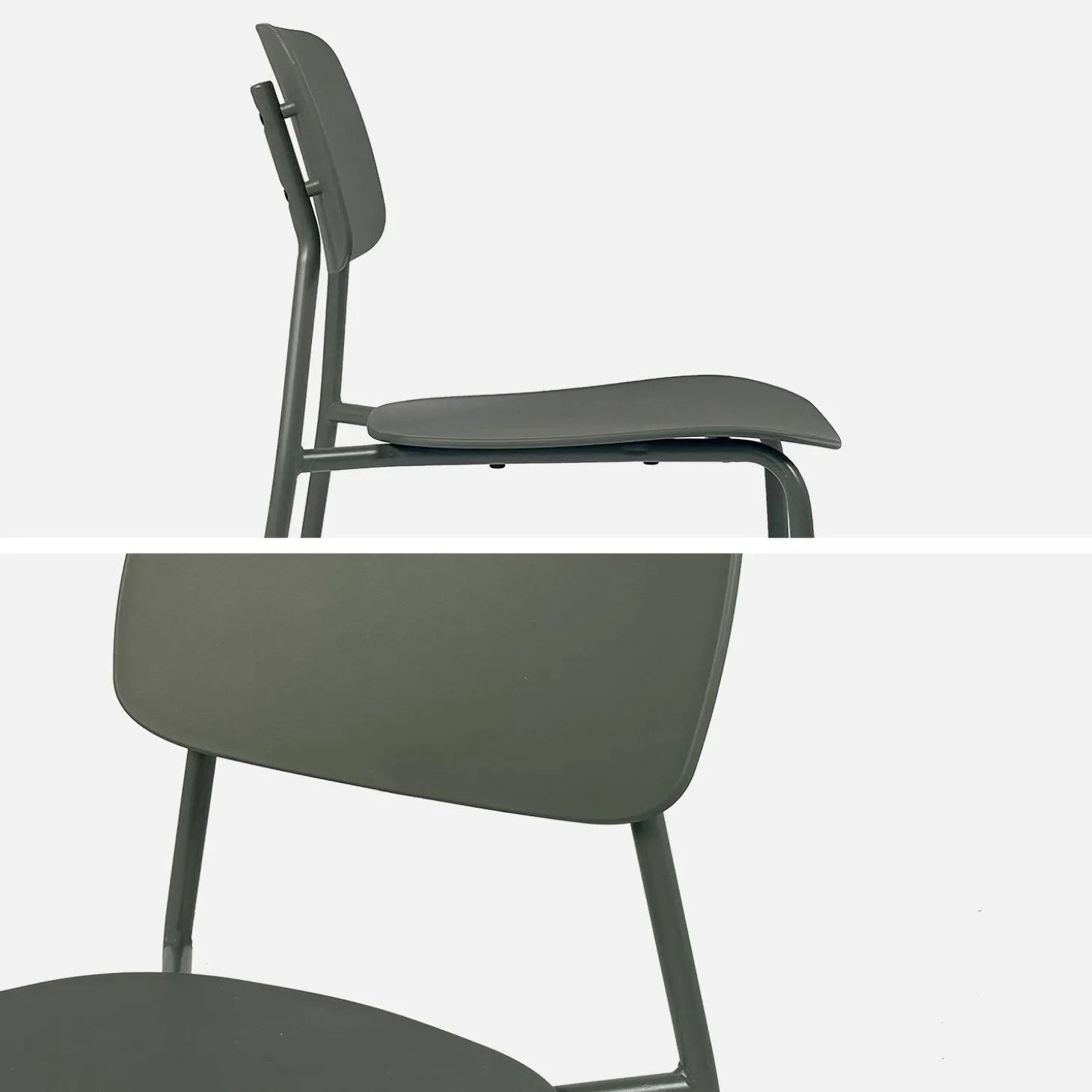Opklapbare tuintafel + 6 stoelen metaal