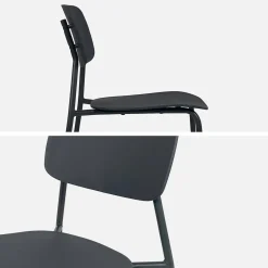Opklapbare tuintafel + 6 stoelen metaal