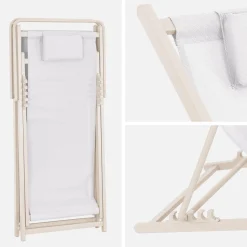 Opvouwbare tuinstoel met kussen (Set van 2)