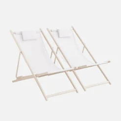 Opvouwbare tuinstoel met kussen (Set van 2)