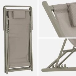 Opvouwbare tuinstoel met kussen (Set van 2)