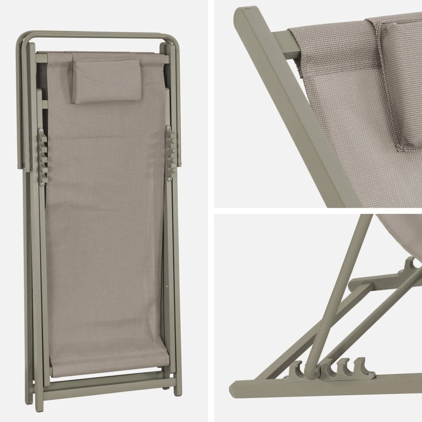 Opvouwbare tuinstoel met kussen (Set van 2)