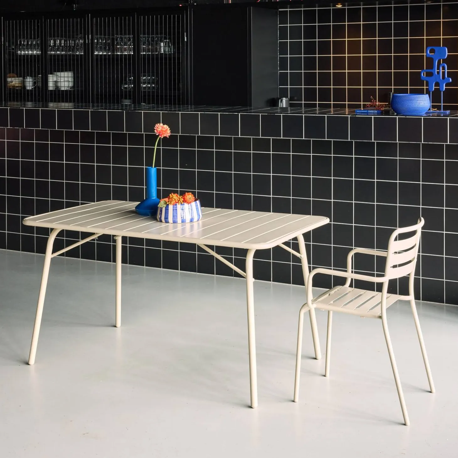 Opvouwbare tuintafel 6 plaatsen metaal