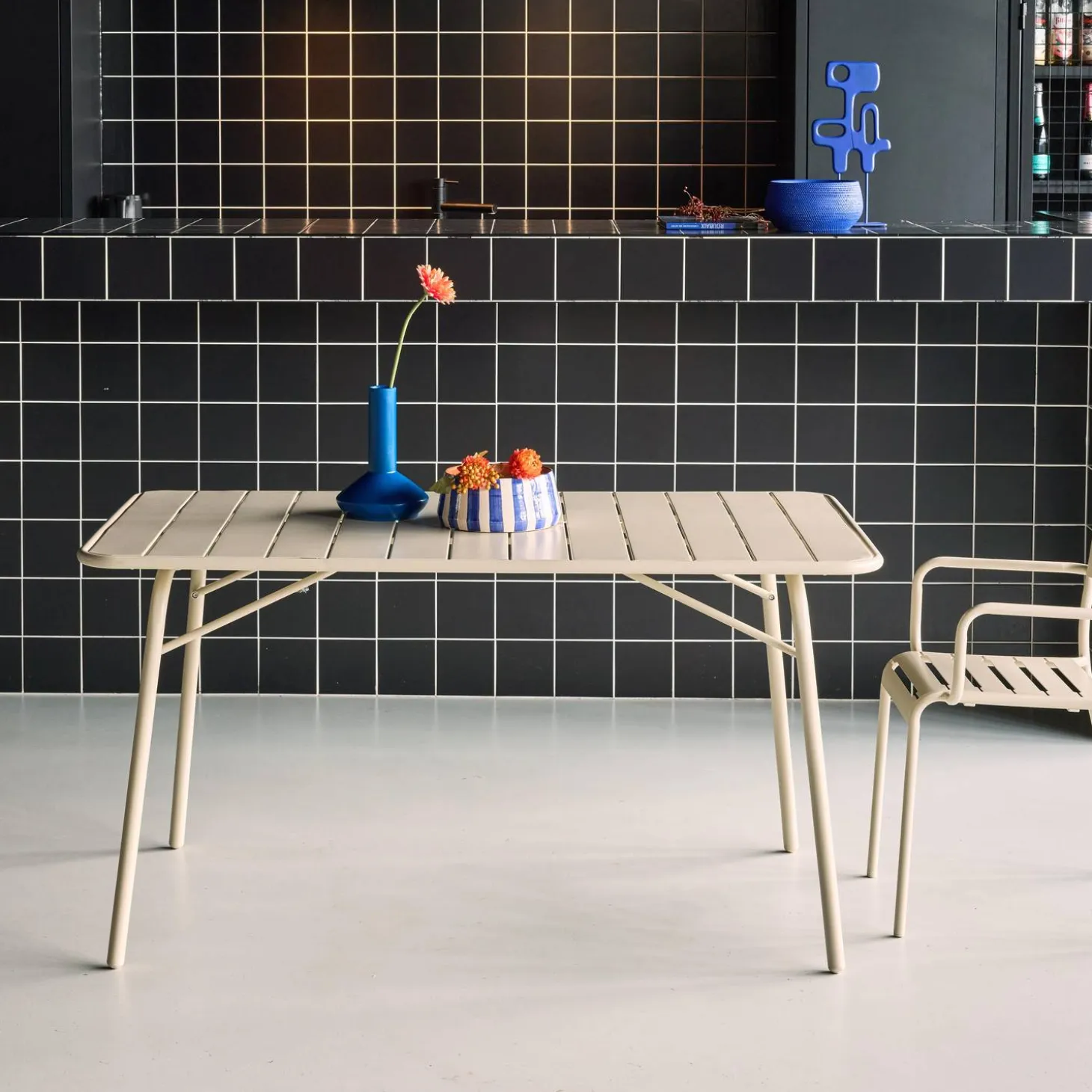 Opvouwbare tuintafel 6 plaatsen metaal