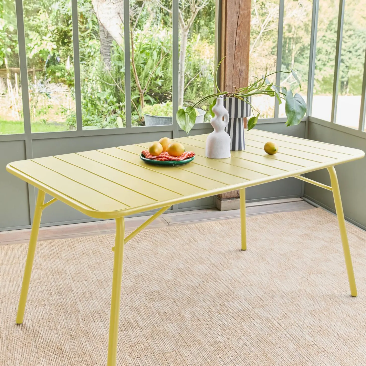 Opvouwbare tuintafel 6 plaatsen metaal