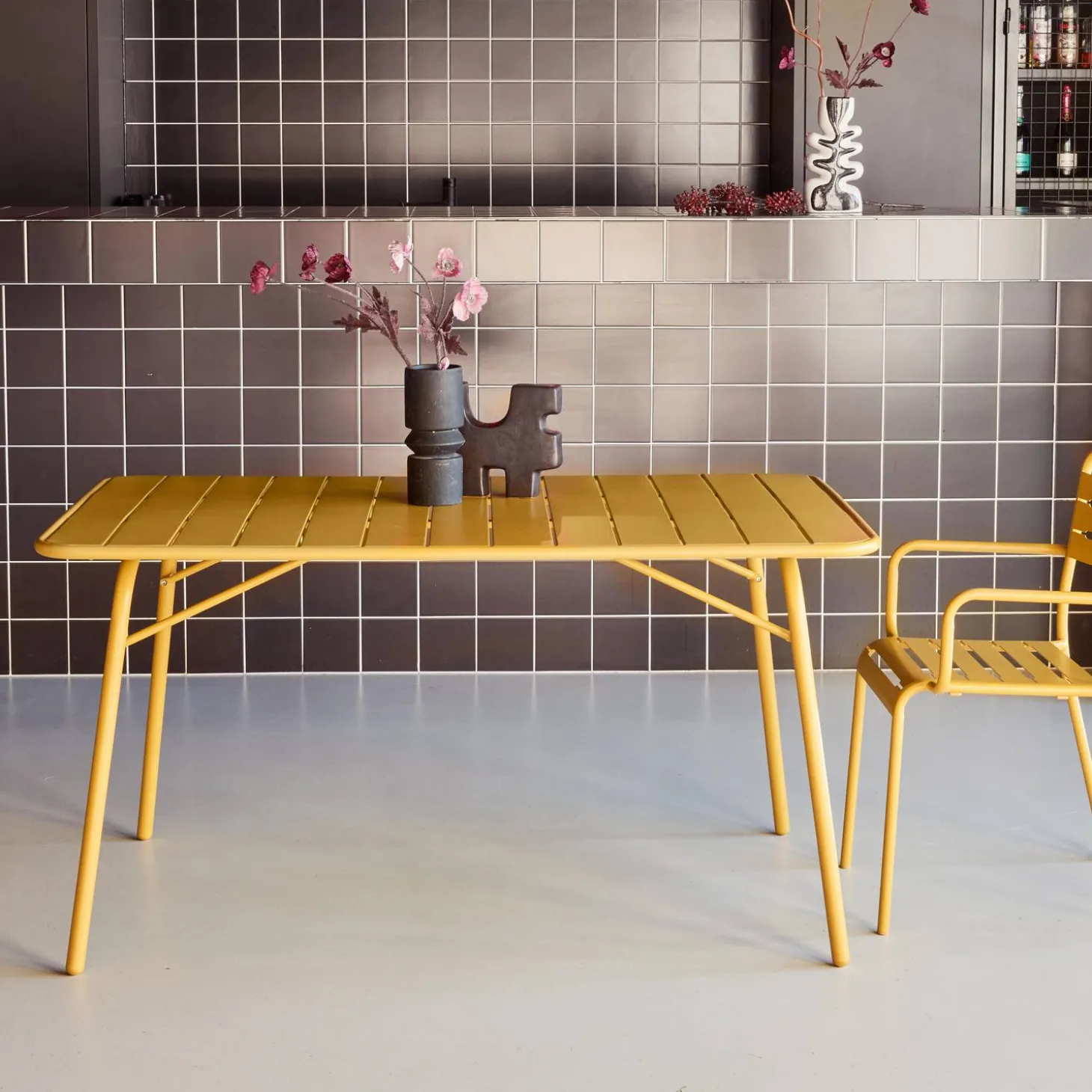 Opvouwbare tuintafel 6 plaatsen metaal