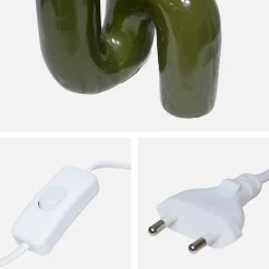 Organische tafellamp geglazuurd keramiek