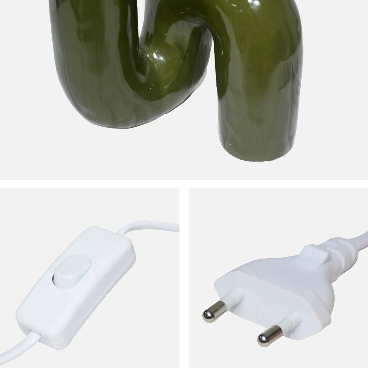 Organische tafellamp geglazuurd keramiek