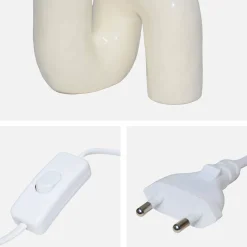 Organische tafellamp geglazuurd keramiek