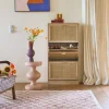 Oud roze en crèmekleurig geruit interieur tapijt