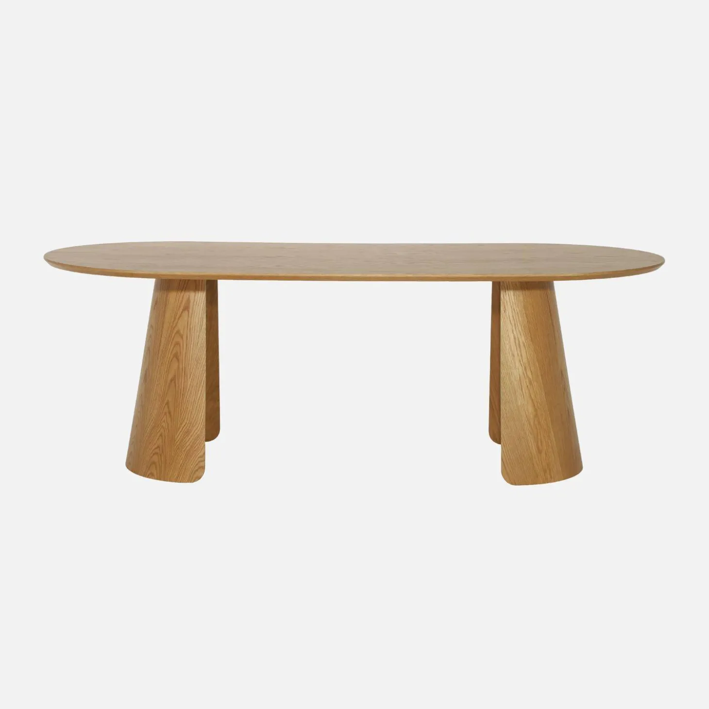 Ovale eettafel met houtdecor voor 8 personen