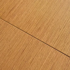 Ovale eettafel verlengbaar rubberhout en eiken fineer 4-6 plaatsen