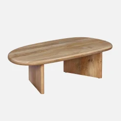 Ovale salontafel van mangohout