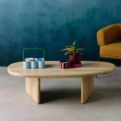 Ovale salontafel van mangohout