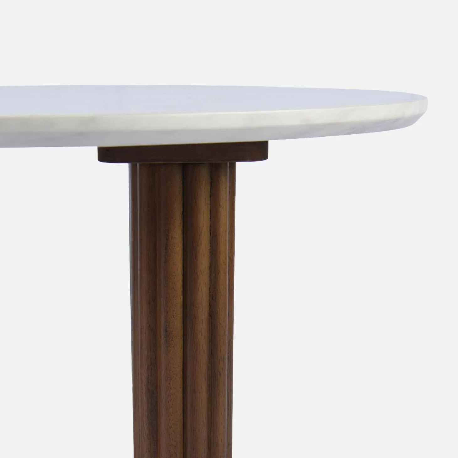 Ovale salontafel van rubberhout met steeneffect