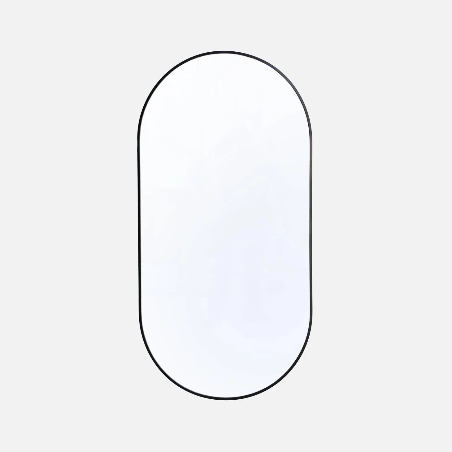 Ovale spiegel aluminium 120cm