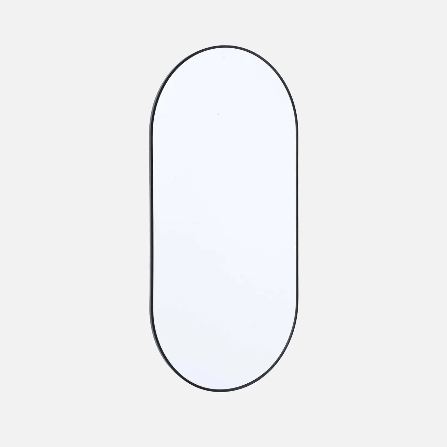 Ovale spiegel aluminium 120cm